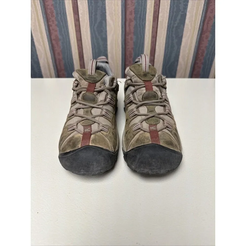 Keen E Event Women's Size 8 Hiking Boots Waterproof Brown Leather Lace Up Ankle